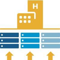 Disparate systems and data icon